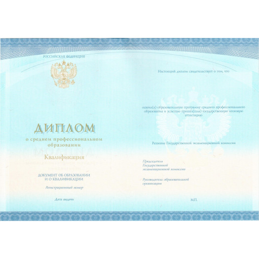 Диплом техникума 2017-2024 Диплом техникума 2017-2024