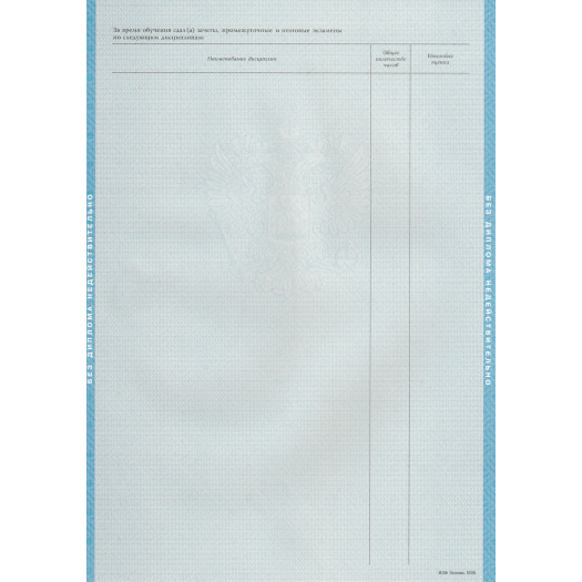 Диплом бакалавра 1997-2003 Диплом бакалавра 1997-2003