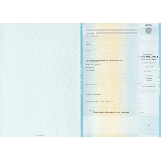 Диплом для иностранцев 1997-2008 Диплом для иностранцев 1997-2008