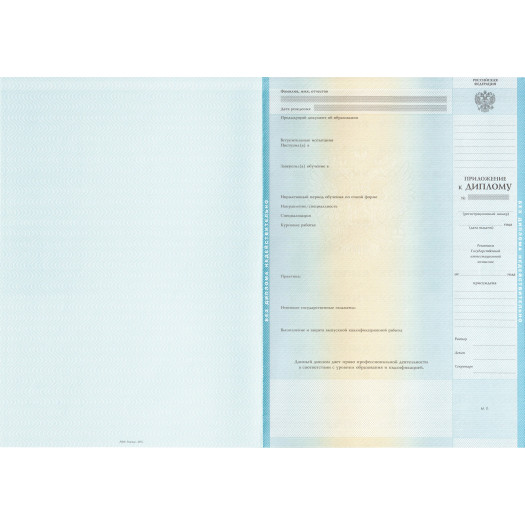 Диплом для иностранцев 1997-2008 Диплом для иностранцев 1997-2008