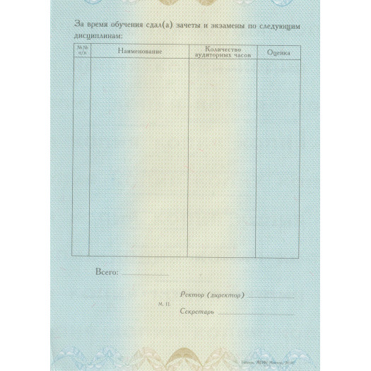 Диплом о профессиональной переподготовке 2010-2013